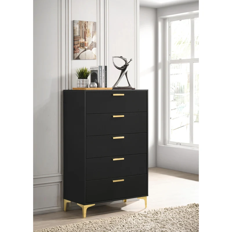 Coaster Furniture Kendall 224455 5-Drawer Bedroom Chest - Black