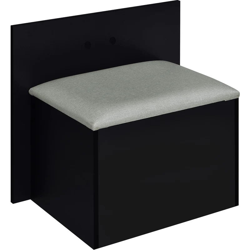 Coaster Furniture Flora 930219 2-drawer Vanity Set with LED Mirror - Black High Gloss