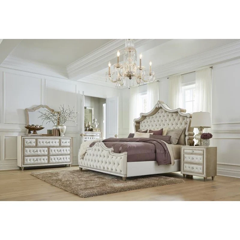 Coaster Furniture Antonella 223521KE-S5 7 pc King Panel Bedroom Set