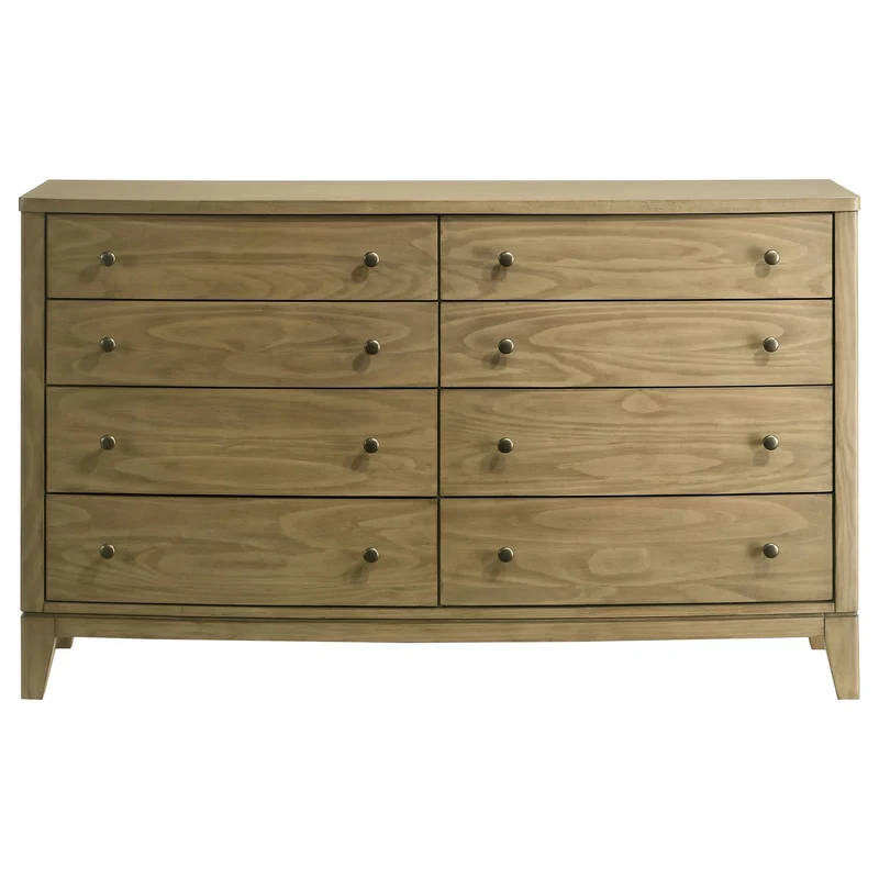 Coaster Furniture Granada 224923 8-Drawer Dresser Cabinet - Natural Pine