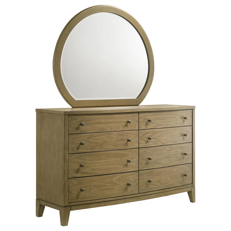 Coaster Furniture Granada 224923M 8-Drawer Dresser and Mirror - Natural Pine
