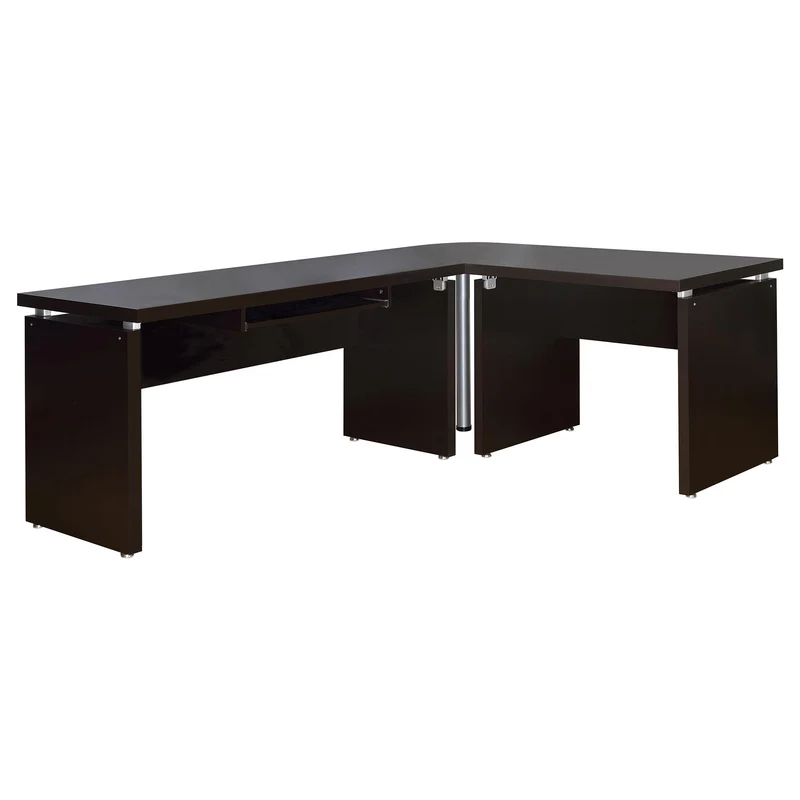 Coaster Furniture Skylar 800891L 83-inch L-Shaped Office Computer Desk - Cappuccino