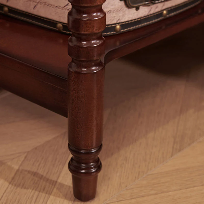 Traditional French Mahogany Wood Plywood Roman Column Square Nightstand 1 Drawer For Bedroom