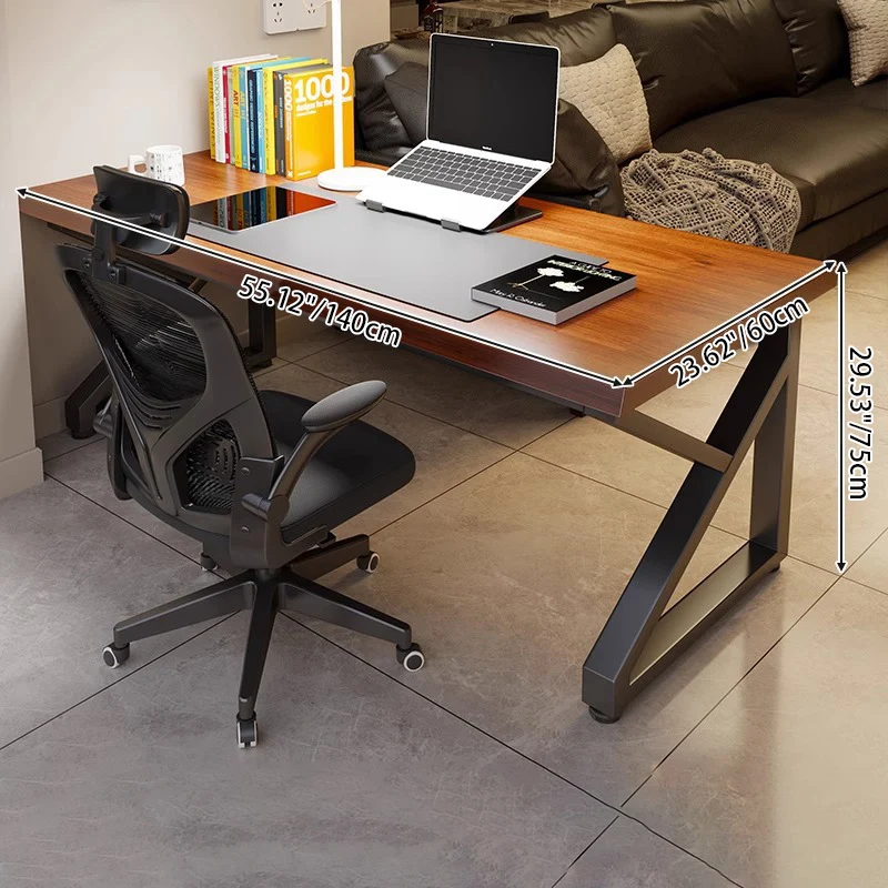 Traditional Chinese Engineered Wood Carbon Steel Rectangular K-Shaped Trapezoidal Office Desk 1 Tier For Home Office