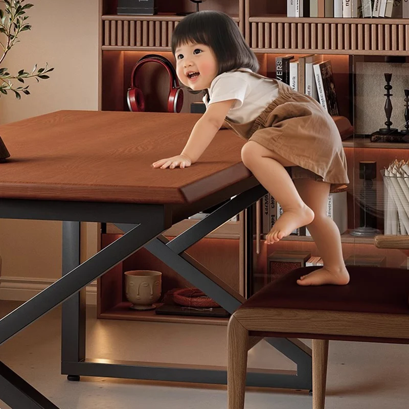 Traditional Chinese Engineered Wood Carbon Steel Rectangular K-Shaped Trapezoidal Office Desk 1 Tier For Home Office