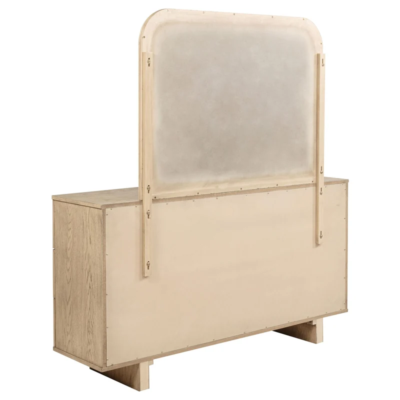 Coaster Furniture Kailani 225043M 9-Drawer Dresser and Mirror - Beige Oak