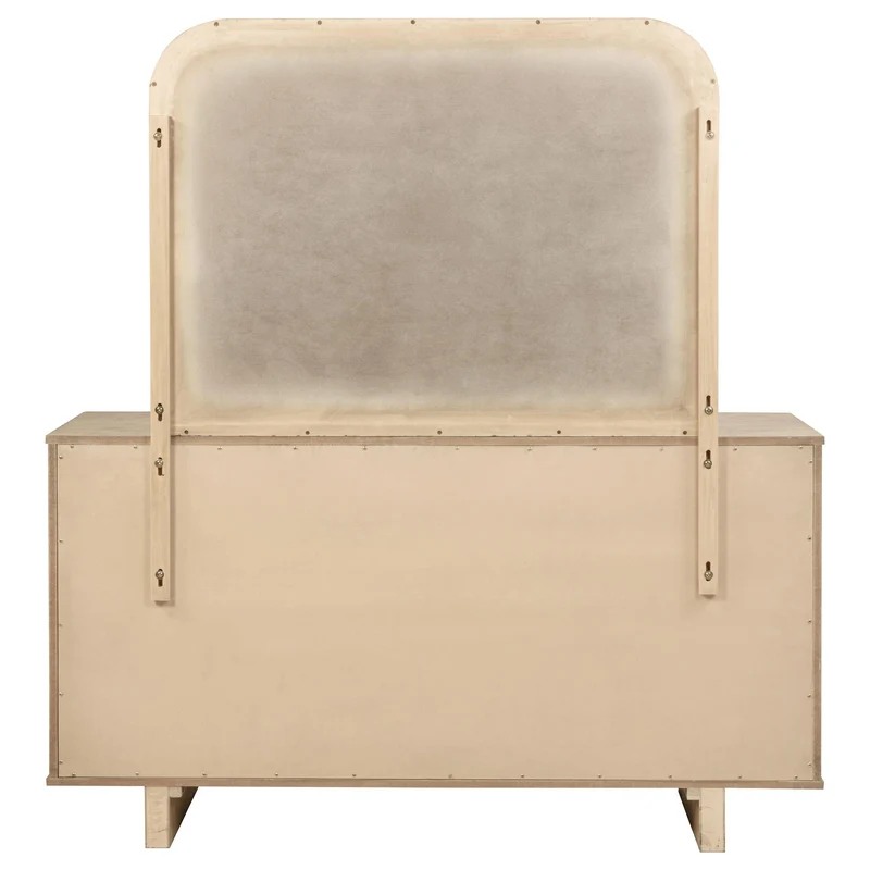 Coaster Furniture Kailani 225043M 9-Drawer Dresser and Mirror - Beige Oak