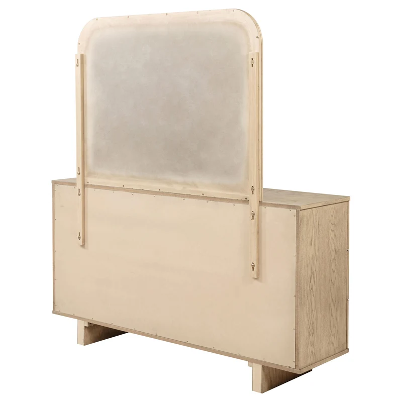 Coaster Furniture Kailani 225043M 9-Drawer Dresser and Mirror - Beige Oak