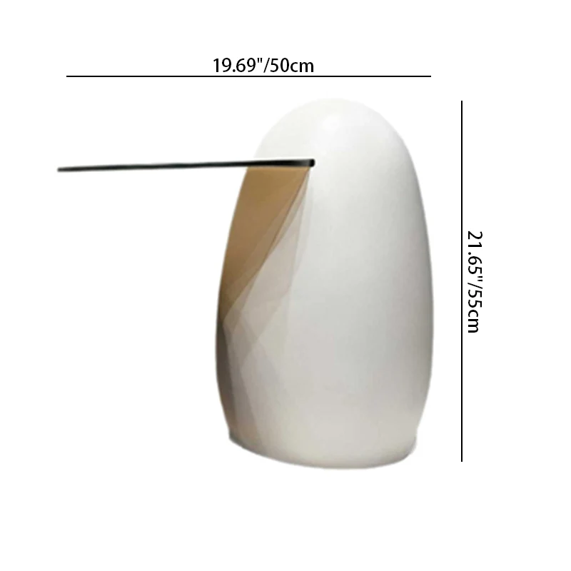 Modern Luxury Round Fiberglass Glass Side Table For Living Room