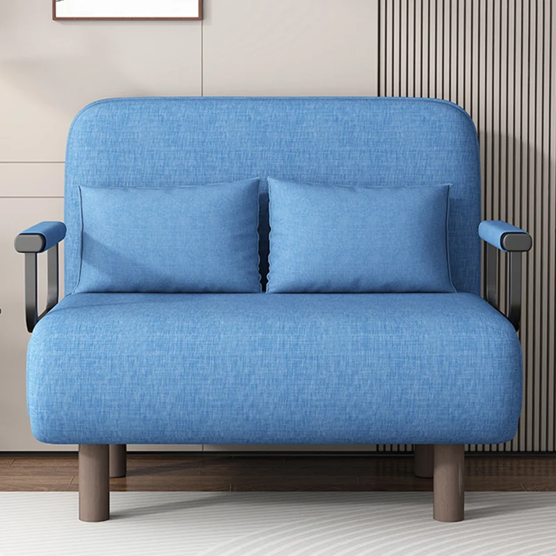 Modern Minimalist Curved Carbon Steel Sponge Linen Solid Wood Accent Chair Backrest Armrest For Living Room