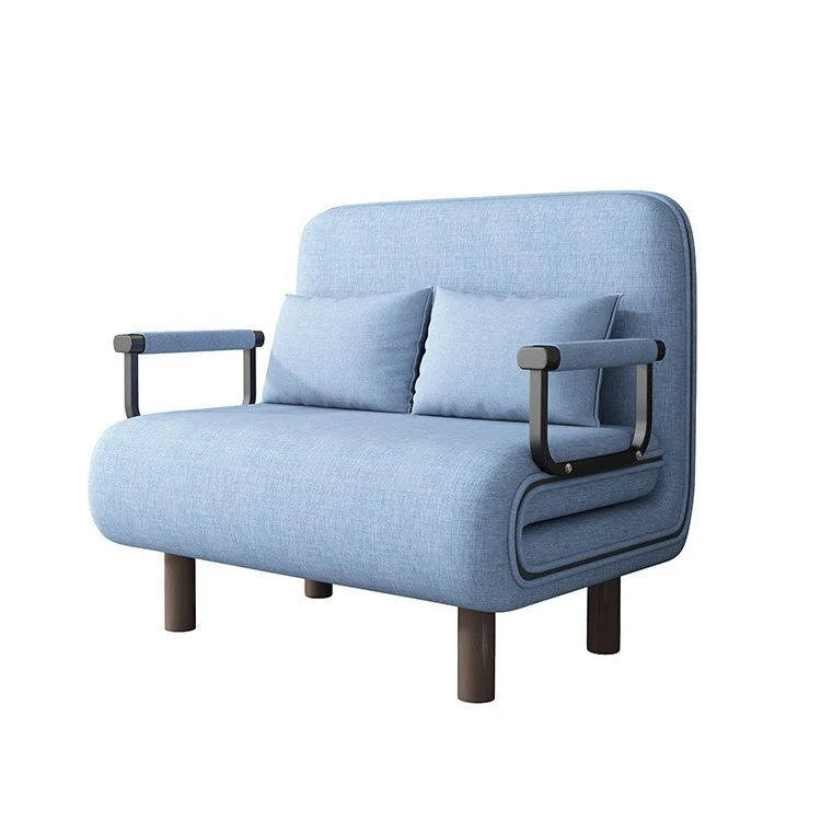 Modern Minimalist Curved Carbon Steel Sponge Linen Solid Wood Accent Chair Backrest Armrest For Living Room