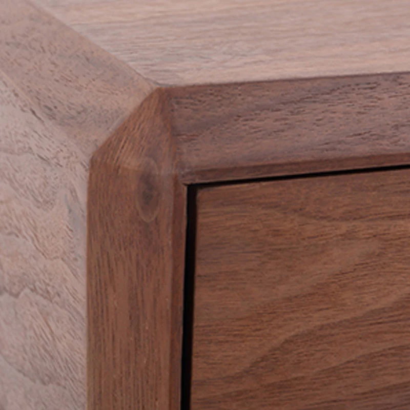 Retro Rotatable Wood Nightstand - Rotatable Top & Classified Storage Layout Bedside Table 1-Drawer For Bedroom