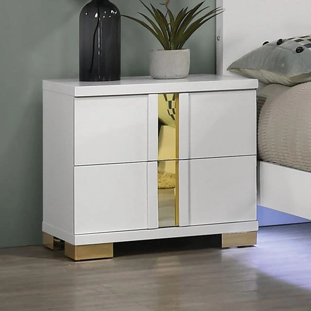 Furniture of America Lillestrom FM7217WH-N Nightstand