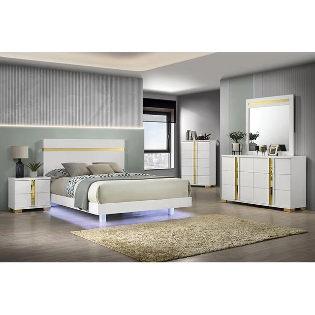 Furniture of America Lillestrom FM7217WH-N Nightstand