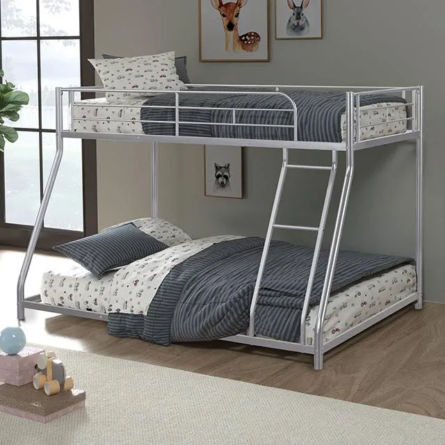 Furniture of America Panos FM-BK901SV-TF Twin/Full Metal Bunkbed