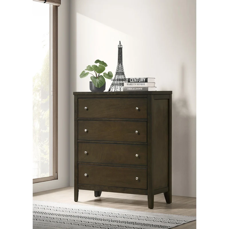 Coaster Furniture Wilkes 224425 4-Drawer Chest of Drawers - Dark Cocoa