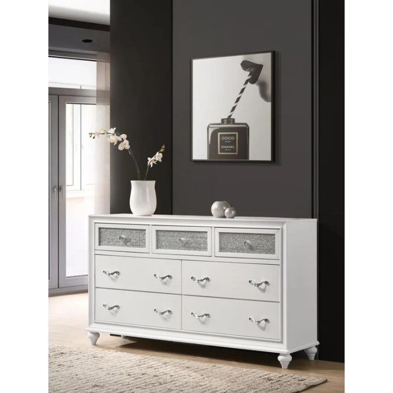 Coaster Furniture Barzini 205893 7-Drawer Dresser - White