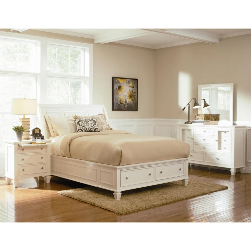 Coaster Furniture Sandy Beach 201309Q 6 pc Queen Sleigh Bedroom Set