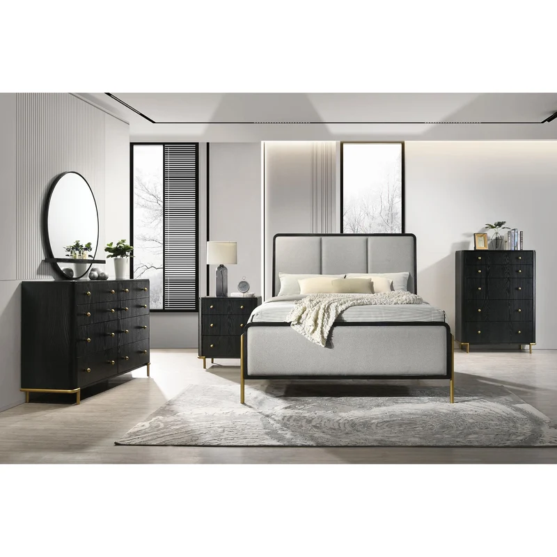 Coaster Furniture Arini 224333M 8-Drawer Dresser with Mirror - Black