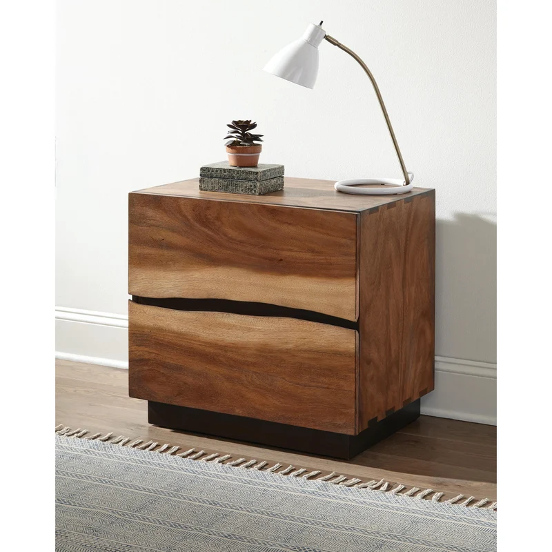 Coaster Furniture Winslow 223252 2-Drawer Nightstand - Smokey Walnut