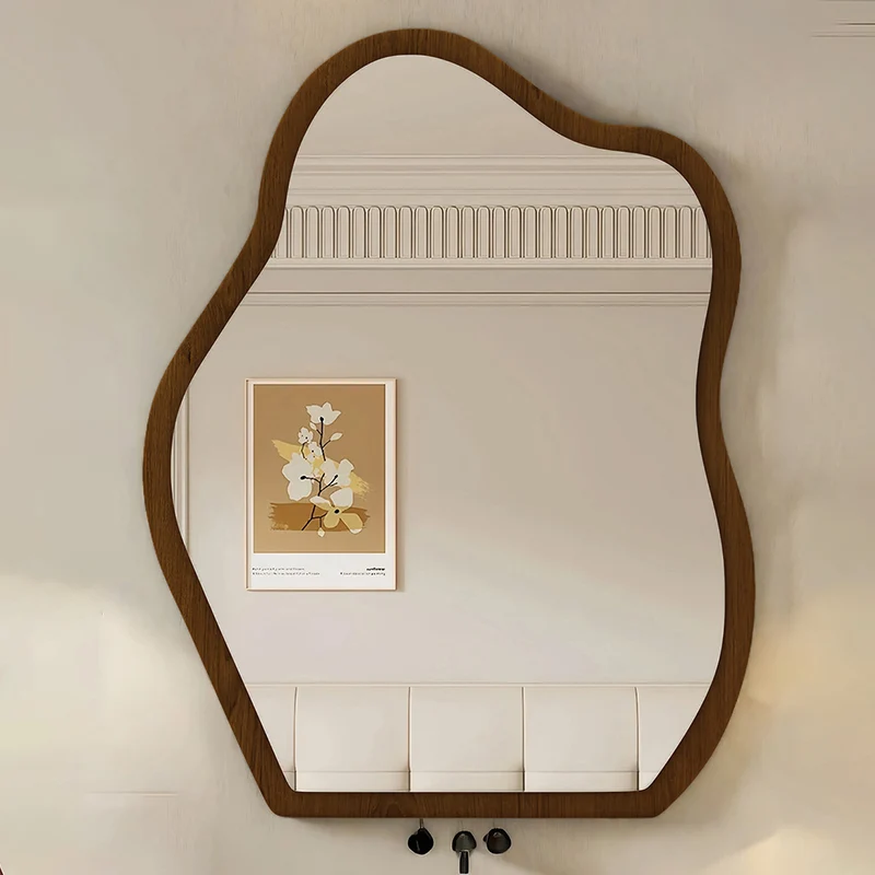 Traditional Vintage Wavy Float Glass Medium-Density Fiberboard Wall Mirror For Bedroom & Living Room