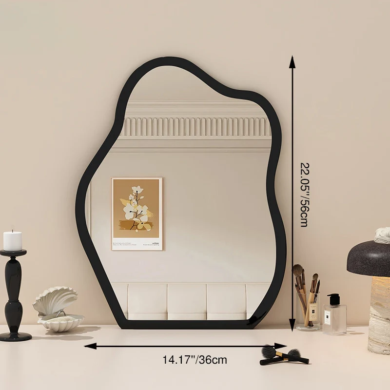 Traditional Vintage Wavy Float Glass Medium-Density Fiberboard Wall Mirror For Bedroom & Living Room