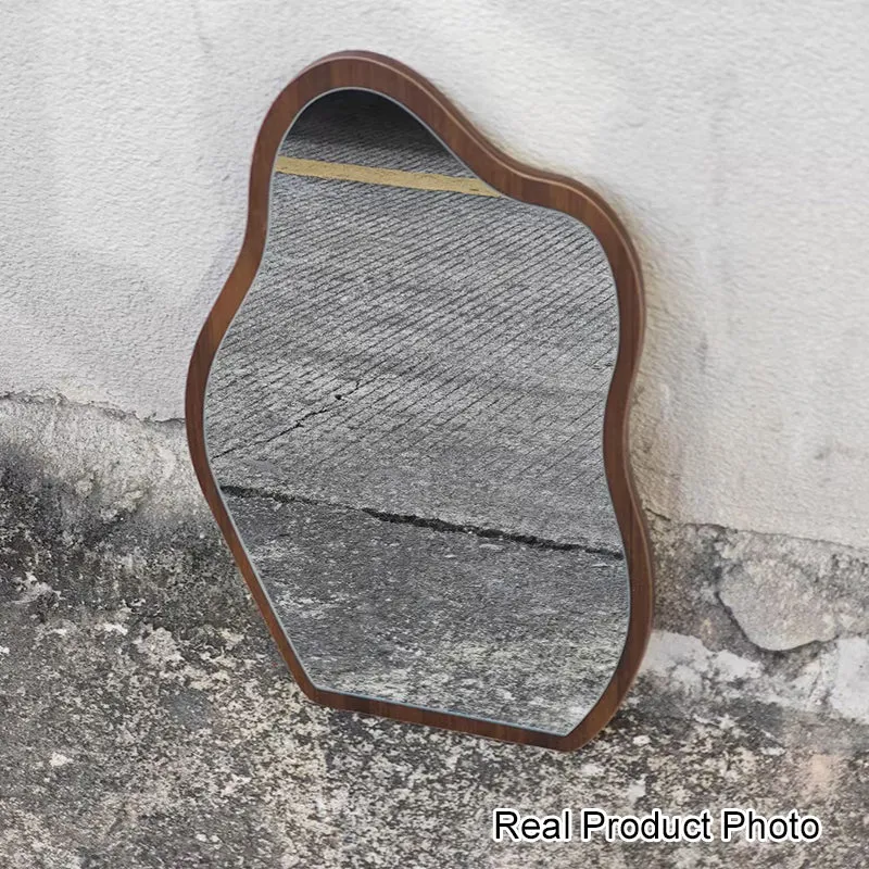 Traditional Vintage Wavy Float Glass Medium-Density Fiberboard Wall Mirror For Bedroom & Living Room