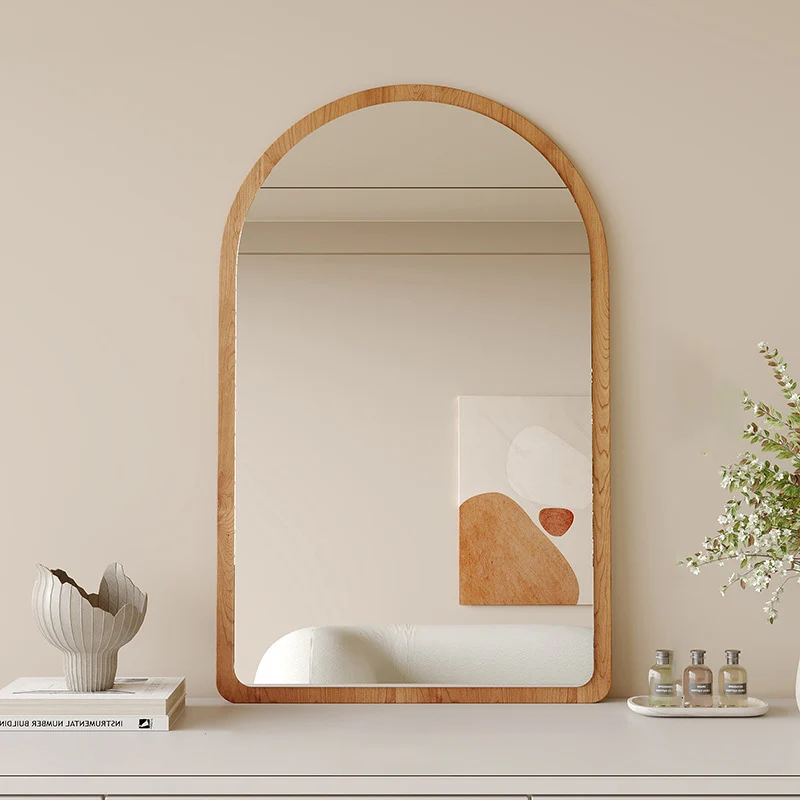 Traditional Vintage Wavy Float Glass Medium-Density Fiberboard Wall Mirror For Bedroom & Living Room