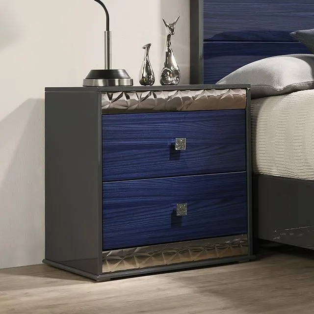 Furniture of America Hartlepool FM7250BL-N Nightstand