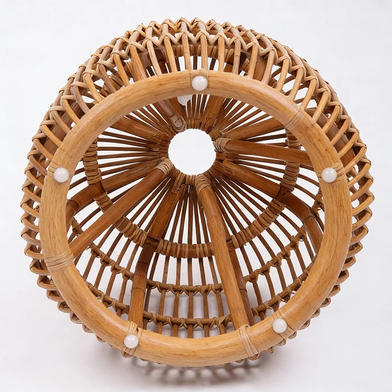 Modern Minimalist Bamboo Rattan Outdoor Side Table Lightweight, Durable, Eco-Friendly & Breathable Design For Patio And Garden