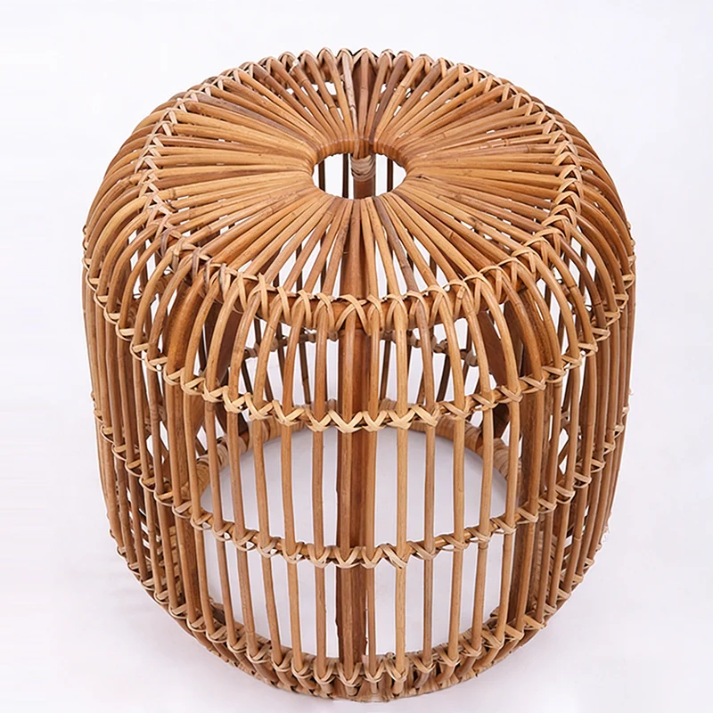 Modern Minimalist Bamboo Rattan Outdoor Side Table Lightweight, Durable, Eco-Friendly & Breathable Design For Patio And Garden