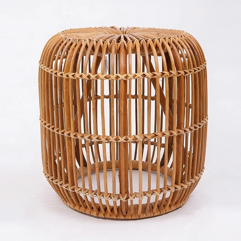 Modern Minimalist Bamboo Rattan Outdoor Side Table Lightweight, Durable, Eco-Friendly & Breathable Design For Patio And Garden