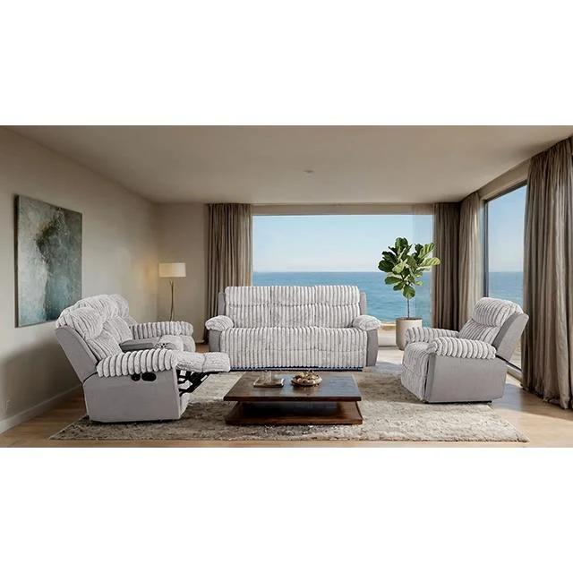 Furniture of America Dionysus FM64004GY-SF-M Manual Reclining Sofa