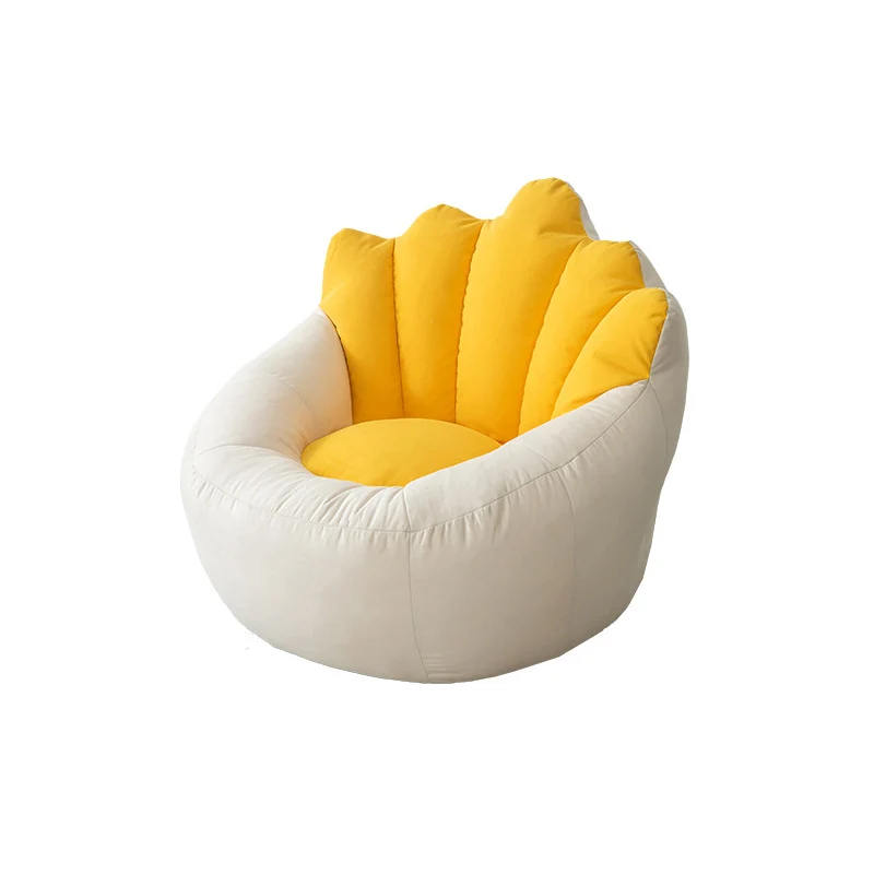 Contemporary Creative EPS Beads Crown-Shaped Accent Chair With Backrest For Living Room & Bedroom