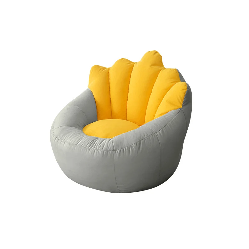Contemporary Creative EPS Beads Crown-Shaped Accent Chair With Backrest For Living Room & Bedroom