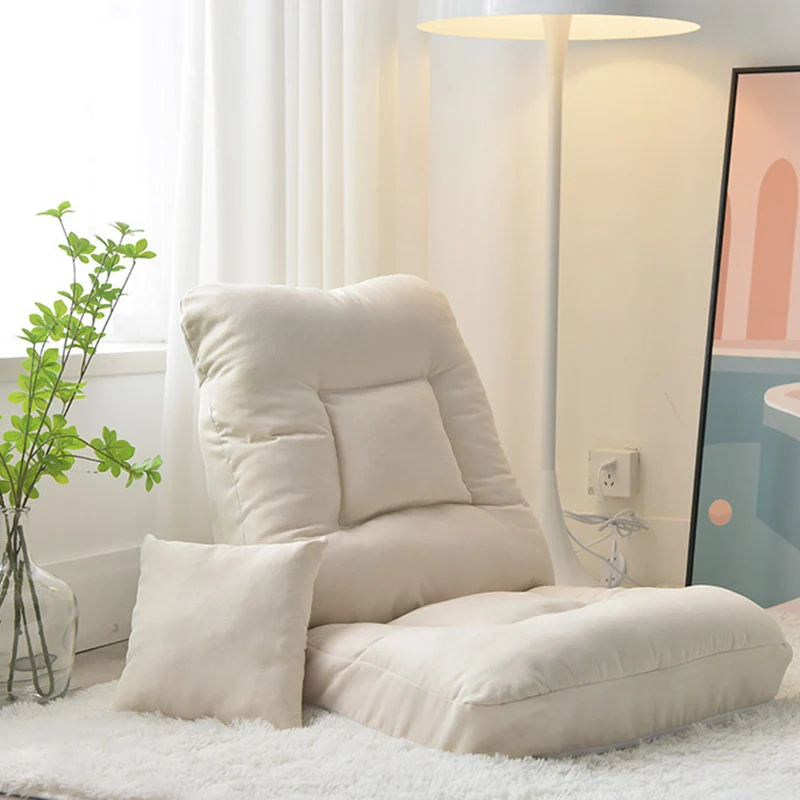 Modern Minimalist Iron PP Cotton Fabric Rectangular Accent Chair With Adjustable Backrest & Removable Washable Cover For Living Room & Bedroom