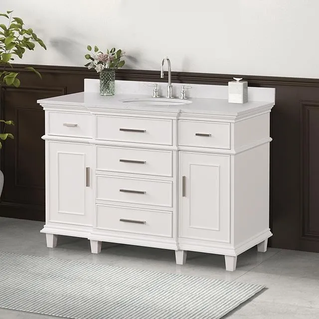 Furniture of America Zadar TM-CT009WH-48+09WH Vanity Set