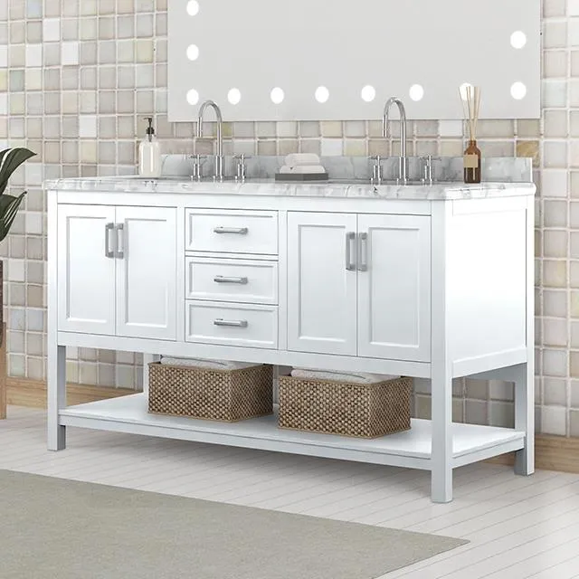 Furniture of America Reston TM-VS001WH-72 72" Vanity with Top/ Sink