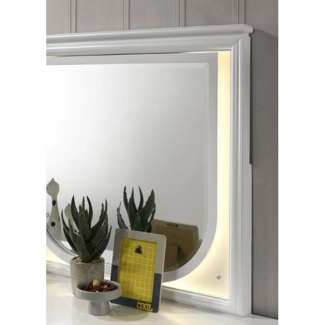 Furniture of America Lareina FM72081WH-M Mirror