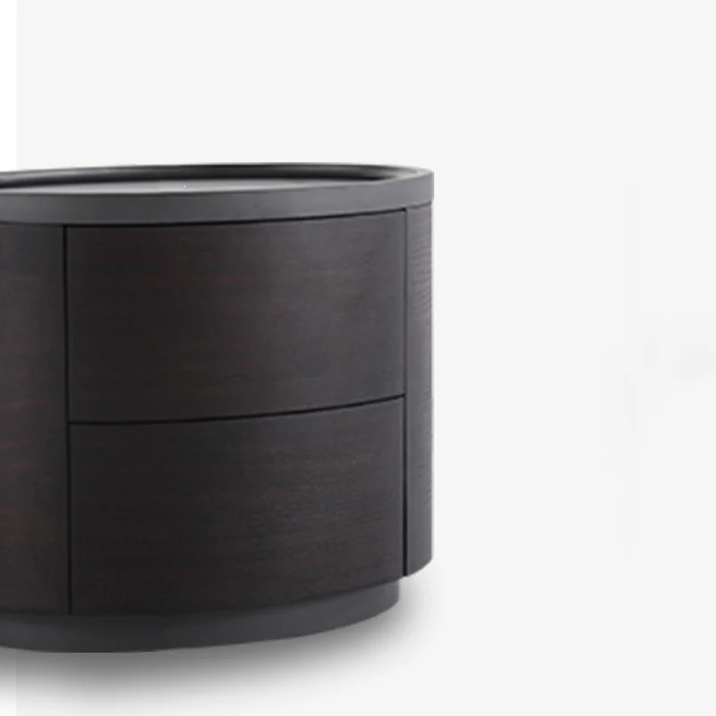 Timeless Vintage Bedside Table - Natural Wood Grain & Organized Double Drawers Nightstand For Bedroom