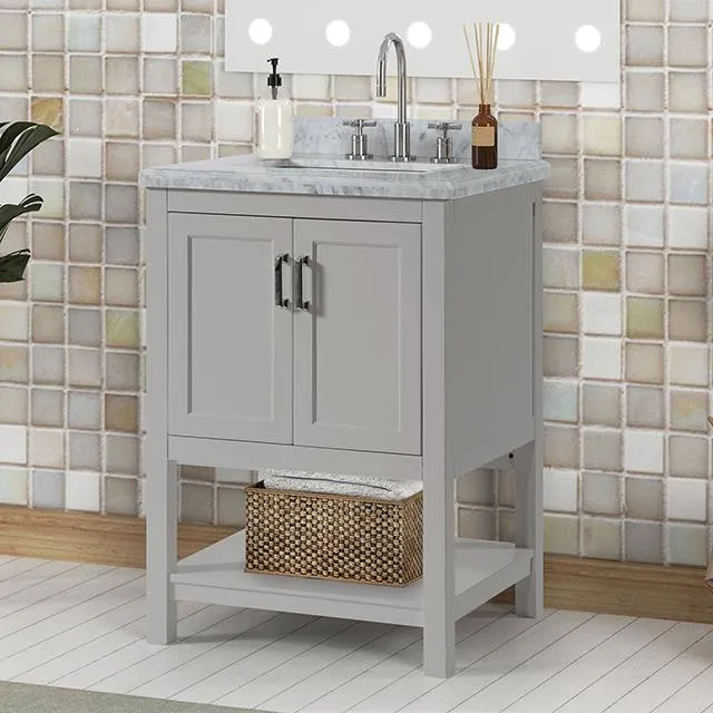 Furniture of America Reston TM-VS001GY-25 25" Vanity with Top/ Sink