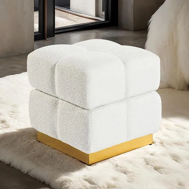 Furniture of America Aileen FM-AC8006WH Storage Stool
