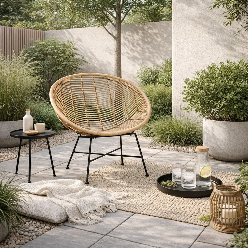 Circular Wrap-Around Rattan Chair - Ergonomic Comfort Hand-Woven & Breathable Chair For Garden