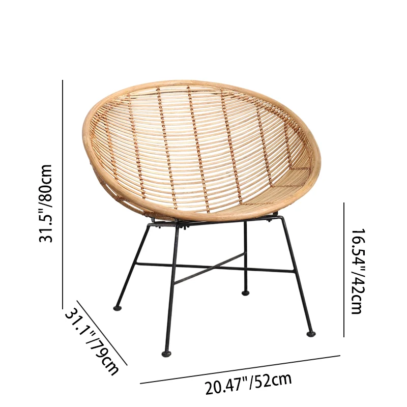 Circular Wrap-Around Rattan Chair - Ergonomic Comfort Hand-Woven & Breathable Chair For Garden