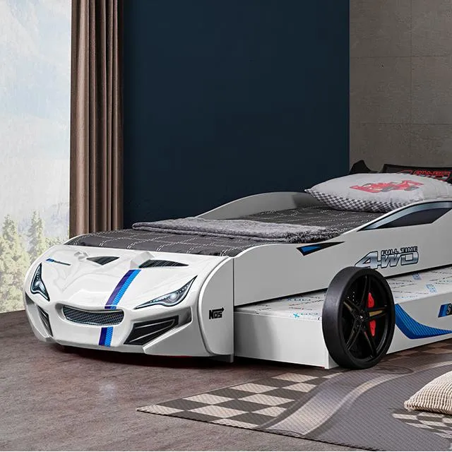 Furniture of America Tracklite FOA7735WH-BED Car Bed