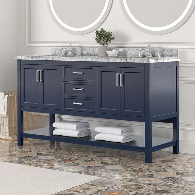 Furniture of America Reston TM-VS001BL-61 61" Vanity with Top/ Sink