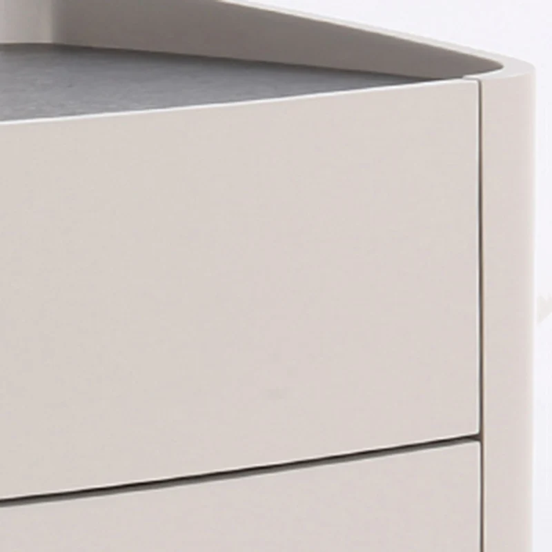 Timeless French Elegance Faux Leather Nightstand - Premium Dual Materials & Silky-Smooth Large 2-Drawer Bedside Table For Bedroom