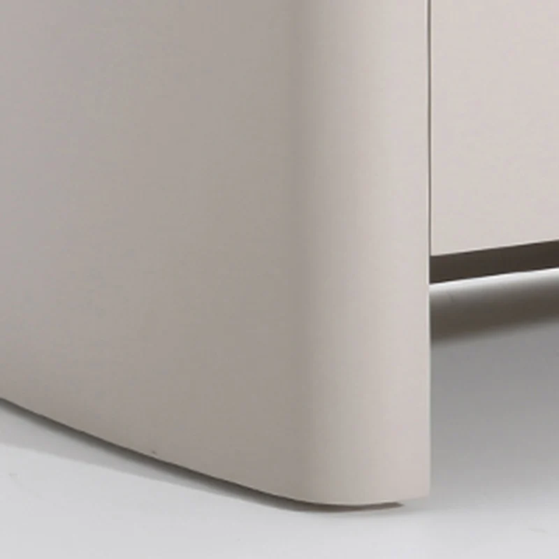 Timeless French Elegance Faux Leather Nightstand - Premium Dual Materials & Silky-Smooth Large 2-Drawer Bedside Table For Bedroom