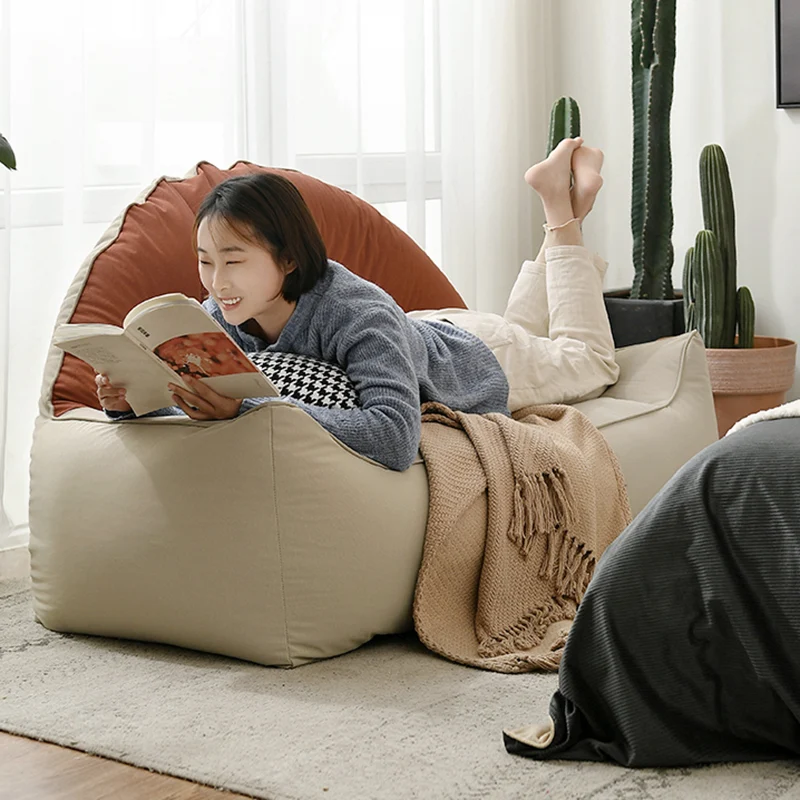 Contemporary Creative Rainbow-Shaped EPP Particle Nano-Leather Accent Chair Backrest Armrest For Living Room