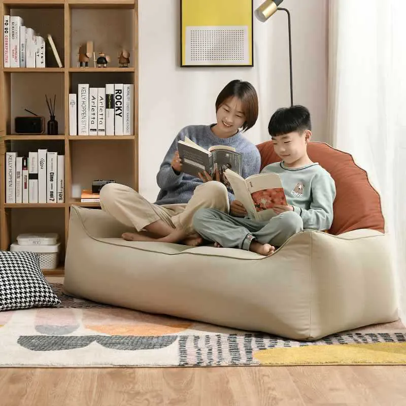 Contemporary Creative Rainbow-Shaped EPP Particle Nano-Leather Accent Chair Backrest Armrest For Living Room